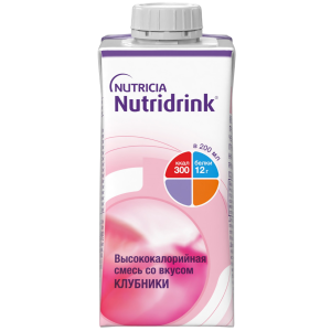 Нутридринк 200 мл напиток для энтерального питания клубника