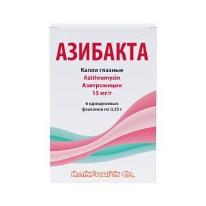 Купить: Азибакта капли глазные 15 мг/г 0,25 г 6 шт флакон одноразовый