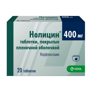 Купить: Нолицин 400 мг 20 шт таблетки покрытые пленочной оболочкой