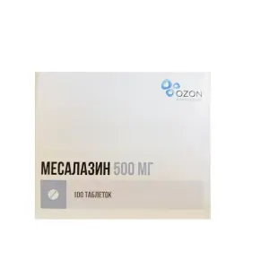 Купить Месалазин 500 мг 100 шт таблетки кишечнорастворимые покрытые оболочкой
