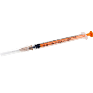 Купить: SFM шприц 3-х компонентный инсулиновый U-100 1 мл 100 шт с иглой 26G (0,45 х 12 мм)