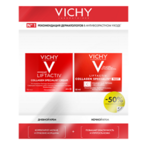 Купить: Vichy Набор Liftactiv Collagen Specialist Крем дневной 50мл+Ночной крем 50мл