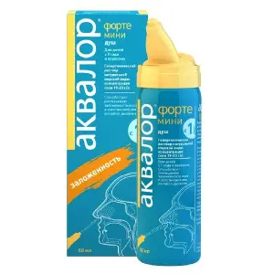 Купить Аквалор Форте Мини 50 мл спрей для промывания носа