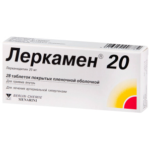 Купить: Леркамен 20 20 мг 28 шт таблетки покрытые пленочной оболочкой