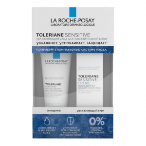 Купить: La Roche-Posay Toleriane Sensitive крем 15мл + Toleriane очищающий гель-уход 50мл в подарок