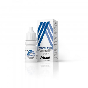 Купить: Тобрекс 2Х 0,3% 5 мл капли глазные