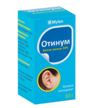 Купить: Отинум капли ушные 20% 10мл