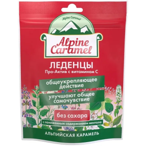 Купить: Alpine Caramel Про-актив 75 г с витамином С леденцы без сахара