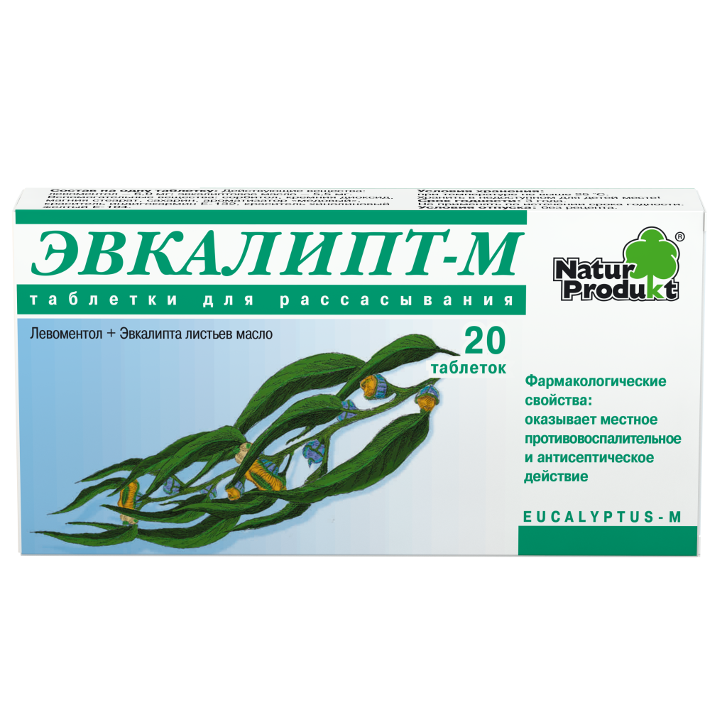 Купить Эвкалипт-М 20 шт таблетки для рассасывания