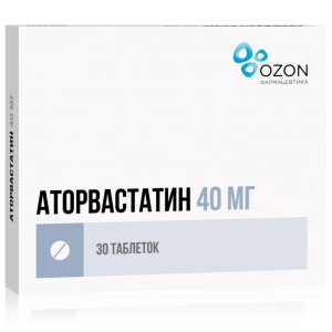 Купить Аторвастатин 40 мг 30 шт таблетки покрытые пленочной оболочкой