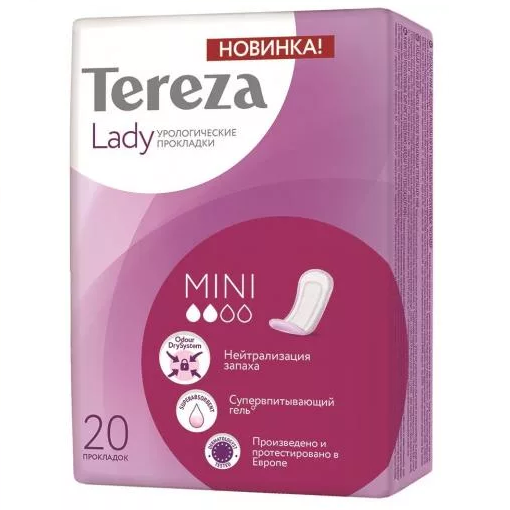 Купить Tereza Lady прокладки 20 шт урологические одноразовые мини