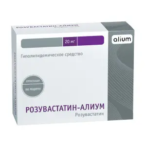 Купить Розувастатин-Алиум 20 мг 90 шт таблетки покрытые пленочной оболочкой