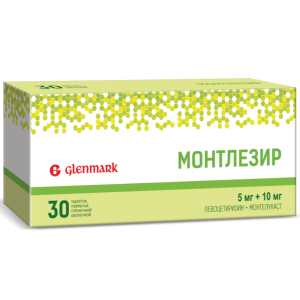Купить: Монтлезир 5 мг + 10 мг 30 шт таблетки покрытые пленочной оболочкой