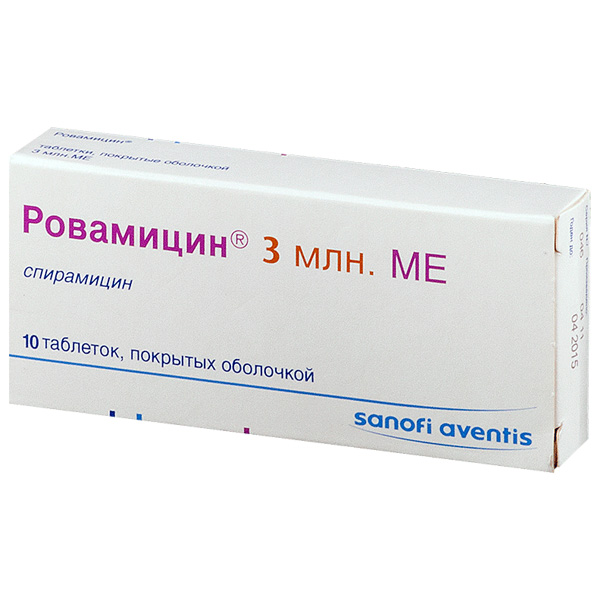 Купить Ровамицин таблетки по 3млн МЕ №10