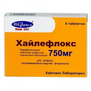 Купить Хайлефлокс 750 мг 5 шт таблетки покрытые пленочной оболочкой