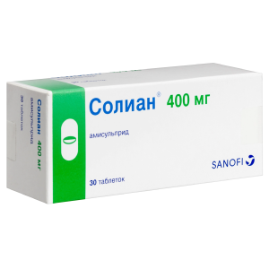 Купить: Солиан 400 мг 30 шт таблетки покрытые пленочной оболочкой