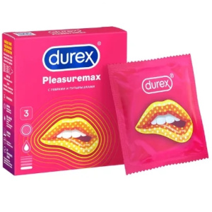 Купить: Durex Pleasuremax 3 шт презервативы с ребрами и пупырышками