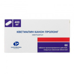Купить: Кветиапин-Канон таб ппо пролонг 400мг №60