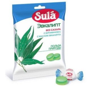 Купить: Sula 60 г леденцы без сахара эвкалипт