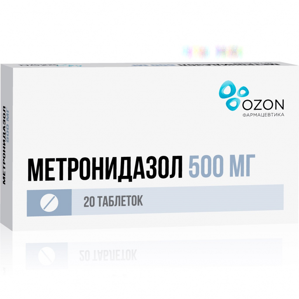 Метронидазол таблетки 500мг №20 ⭐ Купить в интернет-аптеке | Артикул: 57533  | Производитель: Озон - Ваша Аптека №1 | Москва и Московская область