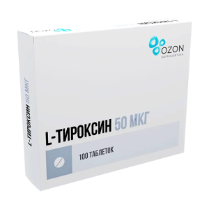 Купить: Л-Тироксин таб 50мкг №100
