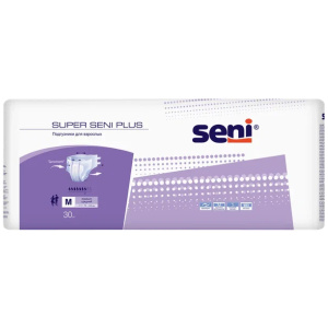 Купить: Seni Super Plus подгузники 30 шт размер M 7 капель