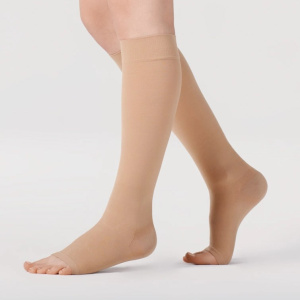 Купить: НикаМед чулки до колена компрессионные 2 класс размер 5 бежевые с открытым мыском
