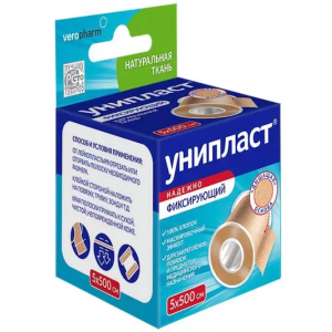 Купить: Унипласт 5 см X 500 см пластырь катушка натуральная основа
