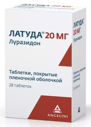 Купить: Латуда 20 мг 28 шт таблетки покрытые пленочной оболочкой