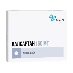 Купить: Валсартан 160 мг 90 шт таблетки покрытые пленочной оболочкой