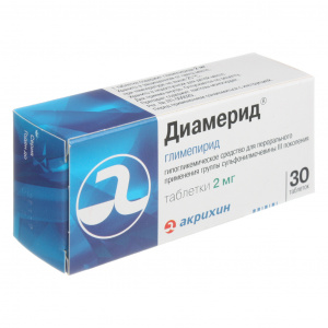 Купить: Диамерид 2 мг 30 шт таблетки