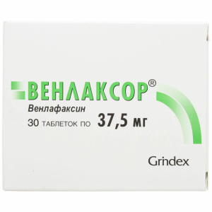 Купить: Венлаксор 37,5 мг 30 шт таблетки