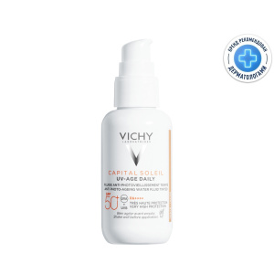 Купить: Vichy Capital Soleil UV-Age Daily SPF 50+ 40 мл флюид солнцезащитный тонирующий против признаков фотостарения
