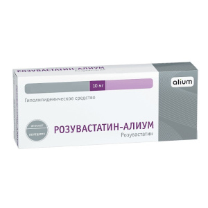 Купить: Розувастатин-Алиум 10 мг 90 шт таблетки покрытые пленочной оболочкой