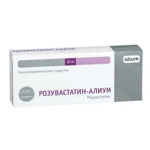 Купить Розувастатин-Алиум 10 мг 90 шт таблетки покрытые пленочной оболочкой