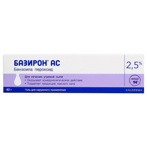 Купить Базирон АС 2,5 % 40 г гель