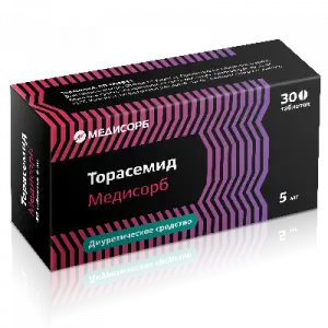 Купить Торасемид Медисорб 5 мг 30 шт таблетки