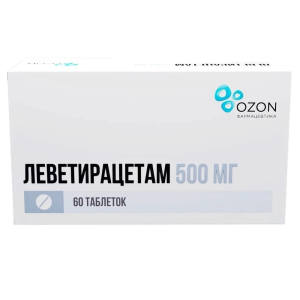 Купить: Леветирацетам 500 мг 60 шт таблетки покрытые пленочной оболочкой