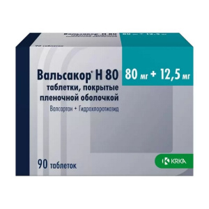 Купить Вальсакор H 80 таб ппо 80мг+12,5мг №90