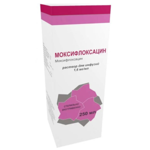 Купить: Моксифлоксацин 1,6 мг/мл 250 мл 1 шт раствор для инфузий флакон