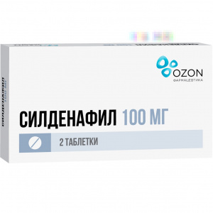 Купить: Силденафил 100 мг 2 шт таблетки покрытые пленочной оболочкой