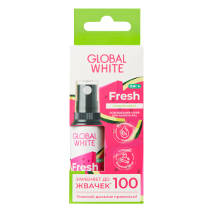 Купить Global White Fresh 15 мл спрей для полости рта освежающий сочный арбуз