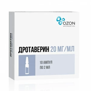 Купить Дротаверин р-р д/ин 20мг/мл амп 2мл №10 (Озон ООО)