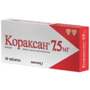 Купить Кораксан 7,5 мг 56 шт таблетки покрытые пленочной оболочкой