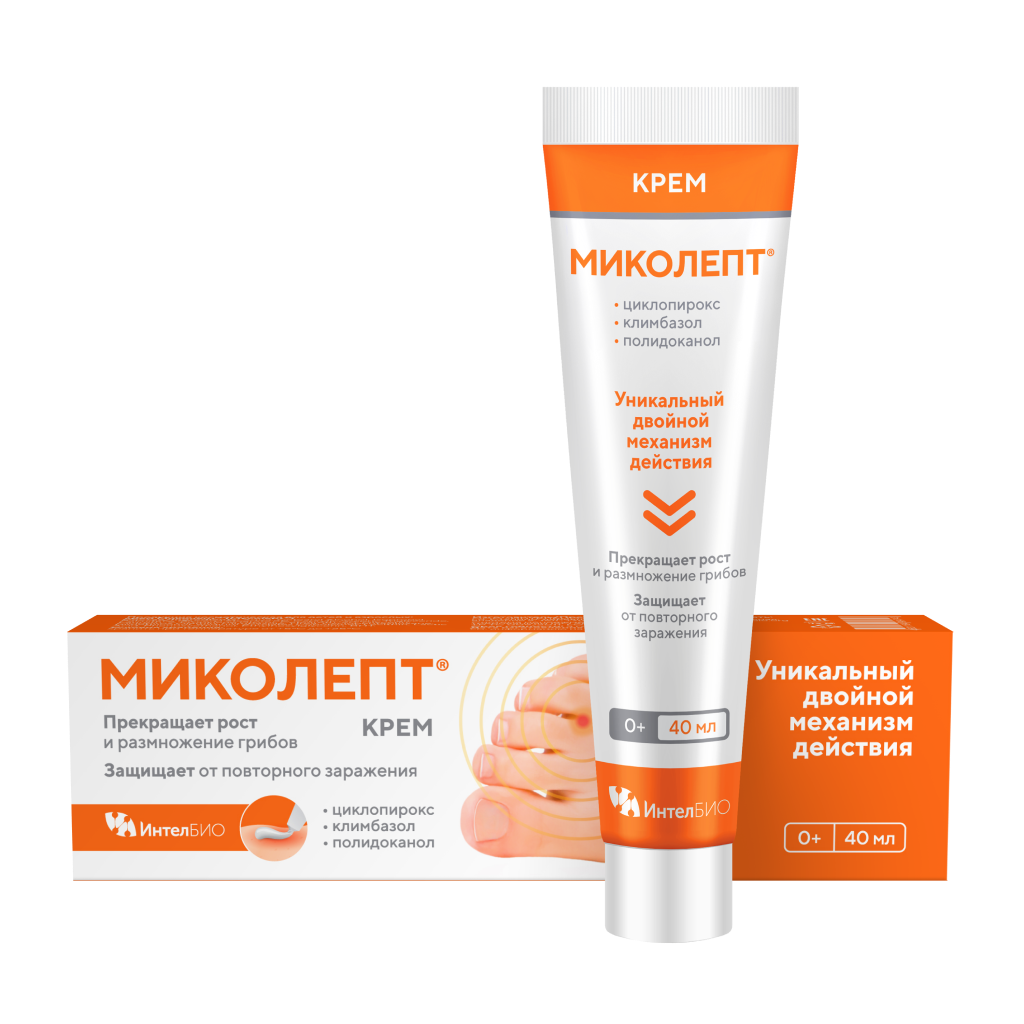 Купить Миколепт 40 мл крем для наружного применения противогрибковый для детей и взрослых туба