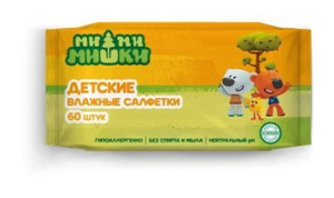 Купить: Ми-Ми-Мишки 60 шт салфетки влажные для детей