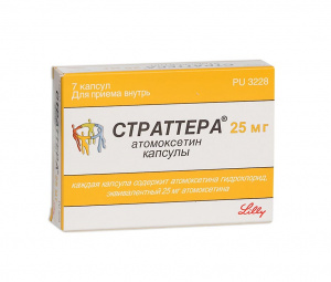 Купить: Страттера 25 мг 7 шт капсулы