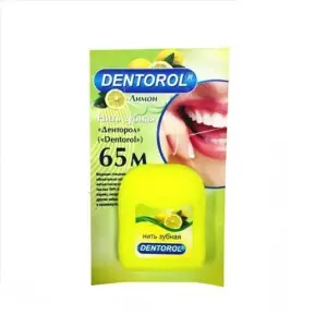 Купить Dentorol 65 м зубная нить лимон
