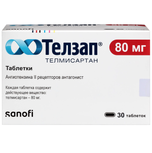 Купить: Телзап 80 мг 30 шт таблетки