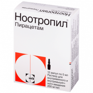 Купить: Ноотропил р-р д/в/в и в/м введ 20% амп 5мл №12